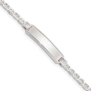 Sterling Silver Children's ID Bracelet (Style QID34-6)