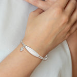 Sterling Silver ID with Heart Figaro Link Bracelet view 4