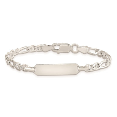 Sterling Silver Childrens ID Anchor 5in Plus 1in EXT Link Bracelet
