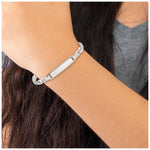 Sterling Silver Engraveable Childrens ID Anchor Link Bracelet view