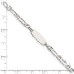 Sterling Silver Polished Engraveable 5in Plus 1in EXT Childrens ID Bracelet view 5