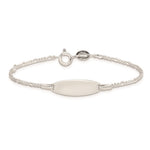 Sterling Silver Childrens 5in Plus 1in Ext ID Figaro Link Bracelet view 2