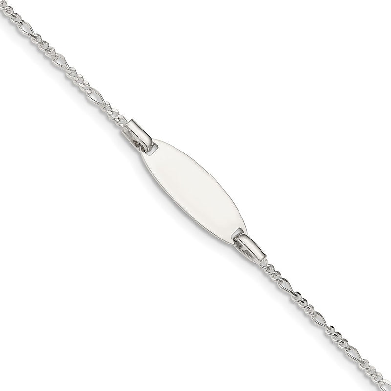 Sterling silver figaro link bracelet