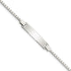 Sterling Silver Engraveable Childrens ID on Box Chain Bracelet