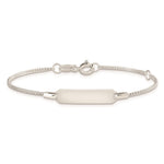 Sterling Silver Childrens 5in Plus 1in EXT ID Curb Link Bracelet view 2