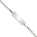 Sterling Silver Childrens 5in Plus 1in EXT ID Curb Link Bracelet view 1