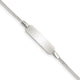 Sterling Silver Childrens 5in Plus 1in EXT ID Curb Link Bracelet