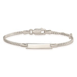 Sterling Silver Polished Childrens ID Curb Link 5in Plus 1in Ext. Bracelet view 2