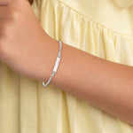 Sterling Silver Polished Childrens ID Curb Link 5in Plus 1in Ext. Bracelet view 4
