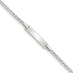 Sterling Silver Polished Childrens ID Curb Link 5in Plus 1in Ext. Bracelet view 1