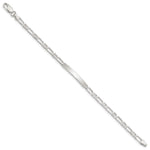Sterling Silver Polished Engraveable Anchor Link ID Bracelet, 7 x 3mm view