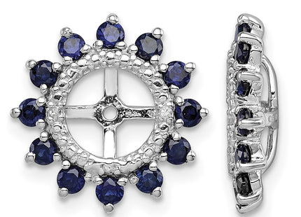 Sterling silver sapphire earrings