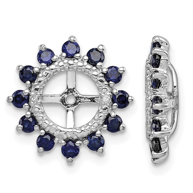 Sterling silver sapphire earrings
