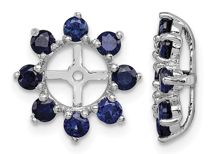 Sterling silver sapphire earrings
