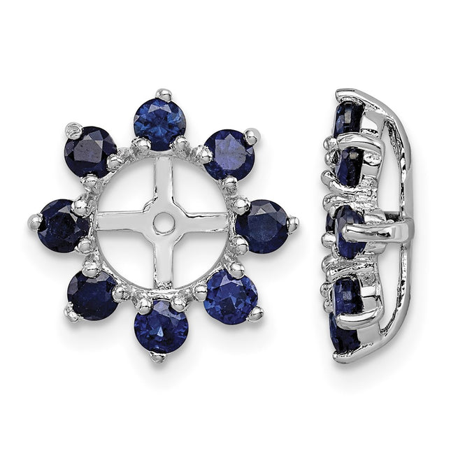 Sterling silver sapphire earrings