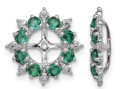 Sterling silver emerald earrings