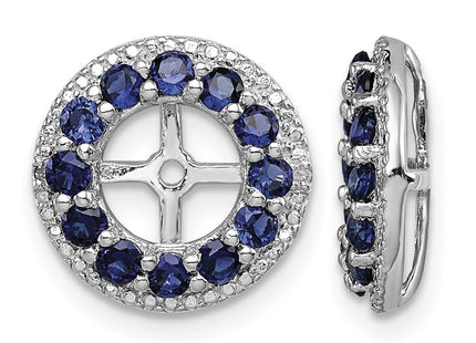 Sterling silver sapphire earrings