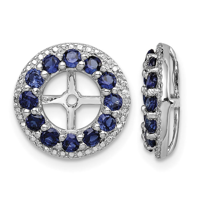 Sterling silver sapphire earrings
