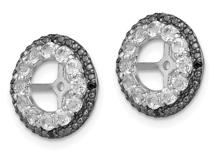 Sterling Silver Earrings Style QJ125APR - Classique Jewelry Inc.