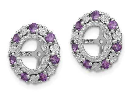 Sterling Silver Earrings Style QJ129FEB - Classique Jewelry Inc.
