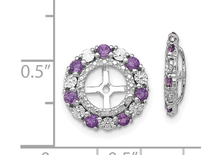 Sterling Silver Earrings Style QJ129FEB - Classique Jewelry Inc.