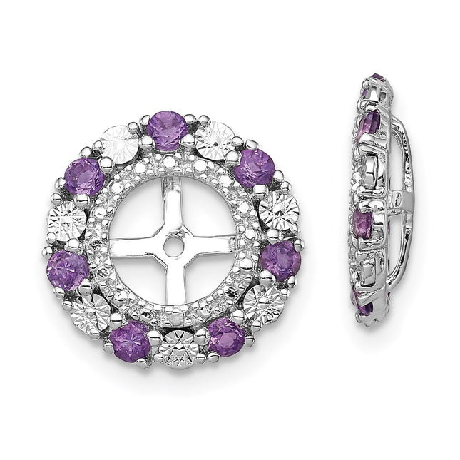 Sterling Silver Earrings Style QJ129FEB - Classique Jewelry Inc.