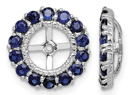 Sterling silver sapphire earrings