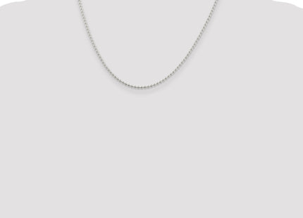 Sterling Silver Beaded Chain w/2in ext., 20 x 2mm
