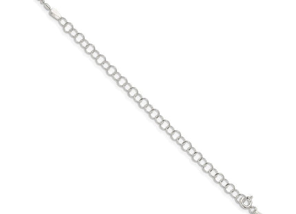 Sterling Silver Fancy Beaded Chain w/4in ext. (Style QK30E-22)