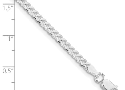 Sterling silver curb link chain, alternate view