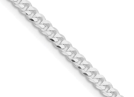 Sterling silver curb link chain, another view