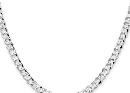 Sterling silver curb link chain, further view