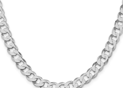 Sterling silver curb link chain, further view