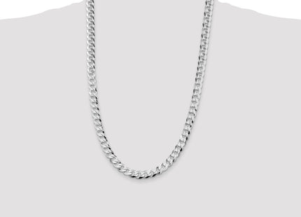 Sterling silver curb link chain, further view