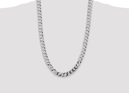 Sterling silver curb link chain, further view