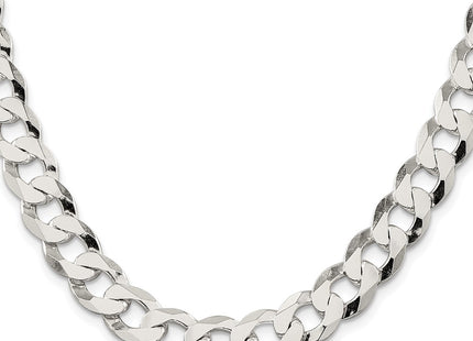 Sterling silver curb link chain, another view