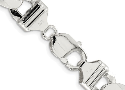 Sterling silver curb link chain, further view