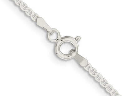 Sterling silver anchor link anchor anklet, further view