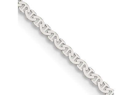 Sterling silver anchor link anchor anklet, alternate view