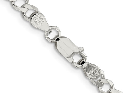 Sterling silver curb link chain, another view