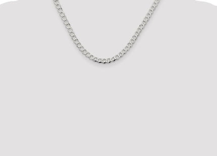 Sterling silver curb link chain, further view
