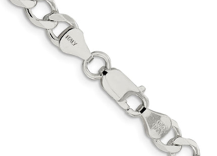 Sterling silver curb link bracelet, another view