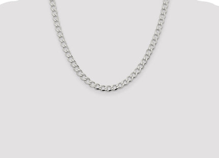 Sterling silver curb link chain, further view