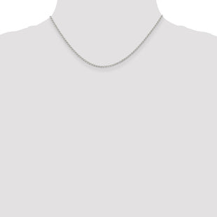 Sterling Silver Open Elongated Link Chain (Style QLL050-16)