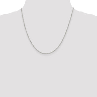 Sterling Silver Open Elongated Link Chain (Style QLL050-20)