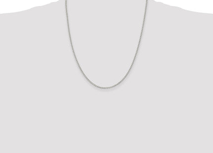Sterling Silver Open Elongated Link Chain (Style QLL050-22)