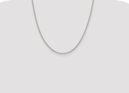 Sterling Silver Open Elongated Link Chain (Style QLL060-20)