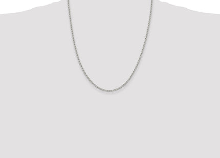 Sterling Silver Open Elongated Link Chain (Style QLL060-22)