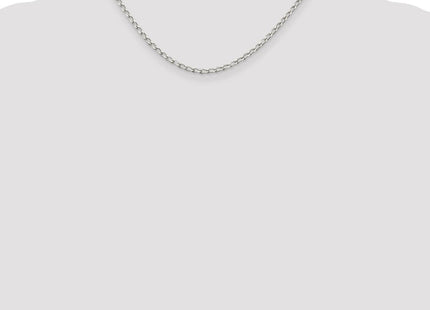 Sterling Silver Open Elongated Link Chain (Style QLL080-16)