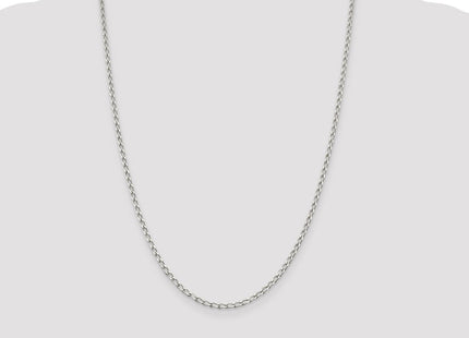 Sterling Silver Open Elongated Link Chain (Style QLL080-24)